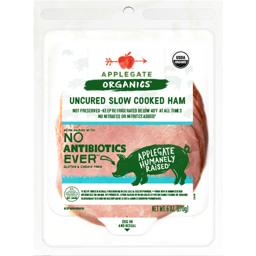 Applegate Organics Uncured Slow Cooked Ham - Food Library - WOW Food ...