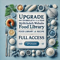 UPGRADE: $10  A Year  MyShibboleth Website  Food Library and Recipe Full Access