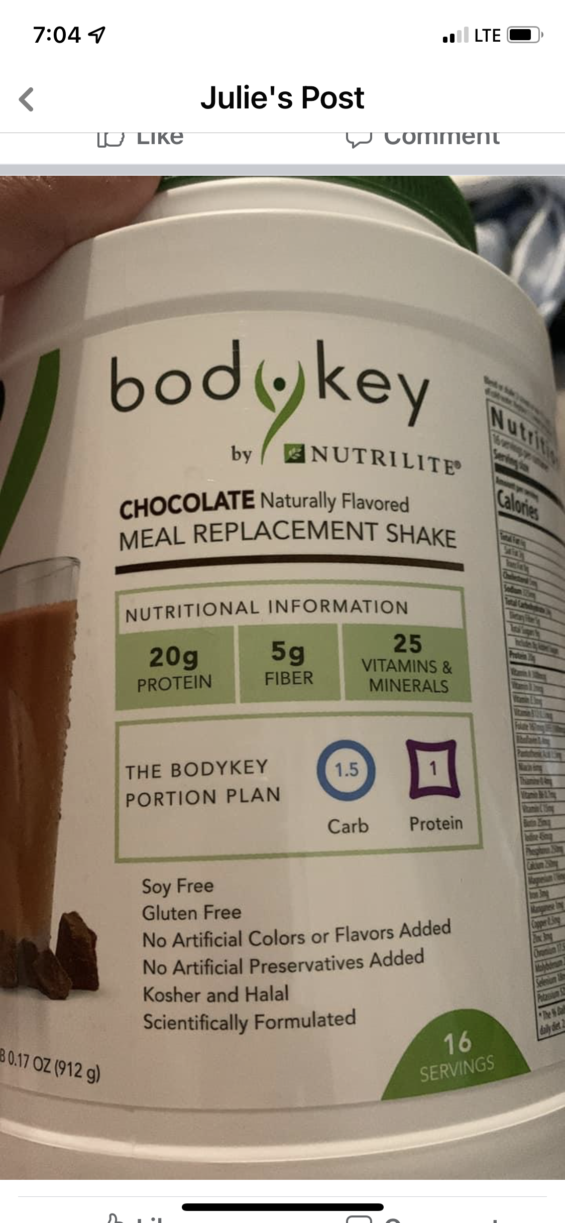 Bodykey by Nutrilite Meal Replacement Shake - Food Library - WOW Food ...