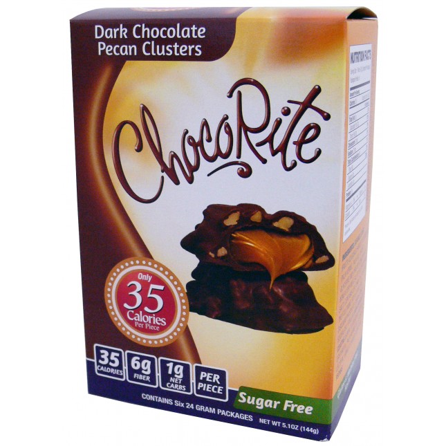 ChocoRite Sugar Free Dark Chocolate Pecan Clusters - Food Library - WOW ...